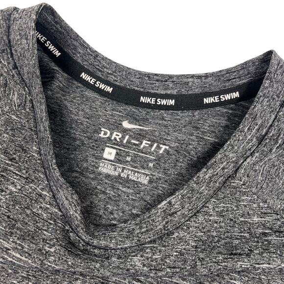 Nike Swim Womens Gray Dri Fit UPF40 Hydroguard Short Sleeve T-Shirt Sz M - Picture 6 of 9